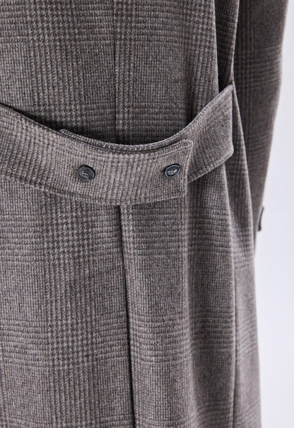 Double-breasted Check Coat