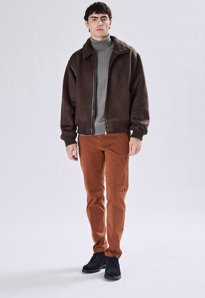 Bomber Montone Scamosciato